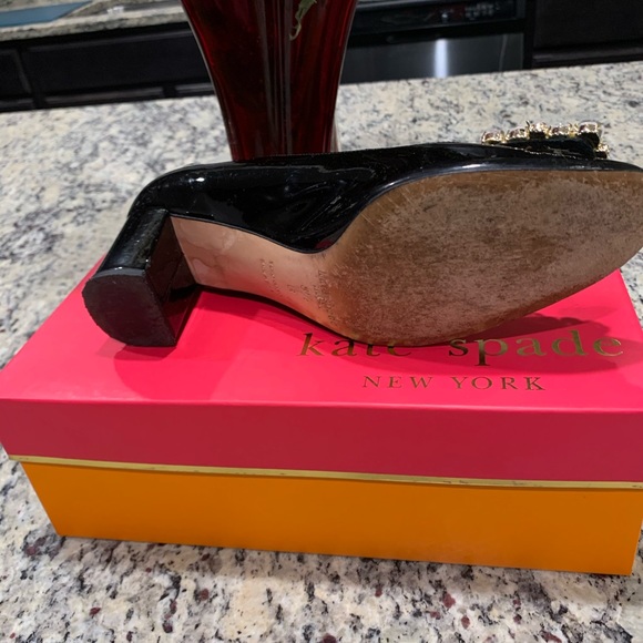 Kate Spade ♠️ block black patent leather shoes - Picture 4 of 11